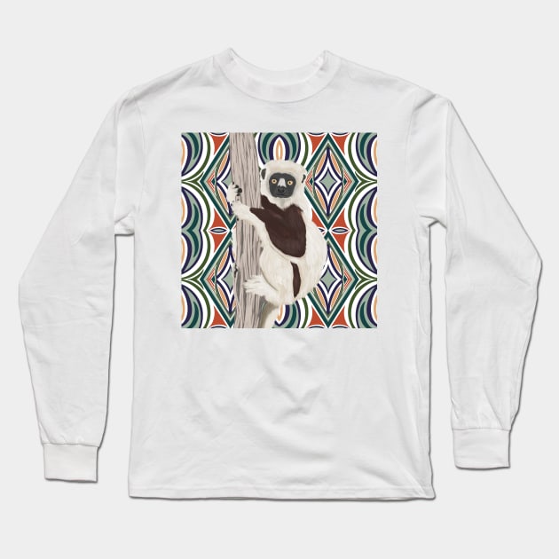 Cute Sifaka Lemur | Lemur Lover Gift Idea Long Sleeve T-Shirt by Suneldesigns